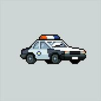 pixel kunst illustratie Politie auto. korrelig politie. Politie politieagent auto korrelig voor de pixel kunst spel en icoon voor website en video spel. oud school- retro. vector