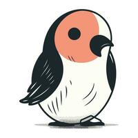 schattig tekenfilm pinguïn. vector illustratie geïsoleerd Aan wit achtergrond.