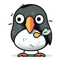 schattig pinguïn tekenfilm vector illustratie. schattig tekenfilm pinguïn.