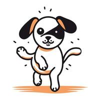 schattig hond vector illustratie. schattig tekenfilm hond. vector illustratie.