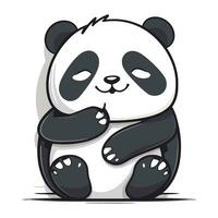 schattig panda beer tekenfilm Aan wit achtergrond. vector illustratie.