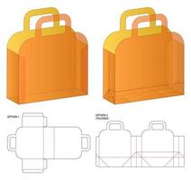 doos verpakking gestanst sjabloonontwerp. 3D-model vector