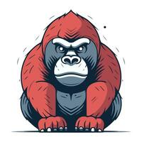 gorilla tekenfilm mascotte. vector illustratie voor t overhemd afdrukken ontwerp.