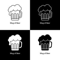mok van bier icoon logo illustratie vector