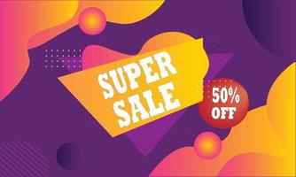 banner kleurrijk achtergrond behang illustratie vrolijk super sale vector