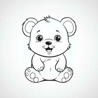 vector schattig teddy beer illustratie