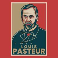 louis pasteur retro poster vector illustratie