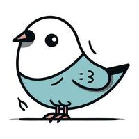 schattig tekenfilm vogel. vector illustratie van een schattig vogel Aan een wit achtergrond.