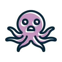 Octopus vector dik lijn gevulde donker kleuren