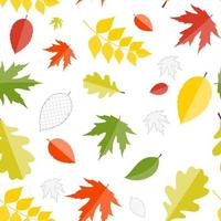 glanzende herfst natuurlijke bladeren naadloze patroon achtergrond. vector