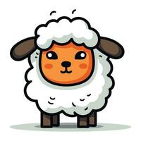 schattig schapen tekenfilm mascotte karakter vector icoon illustratie ontwerp