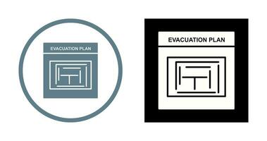 evacuatie plan vector icoon