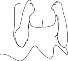ononderbroken lijn vrouw schets tekening sexy vrouw lichaam vector