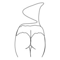 ononderbroken lijn vrouw schets tekening sexy vrouw lichaam vector