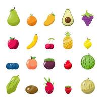 vector illustratie een set van cartoon fruit collectie