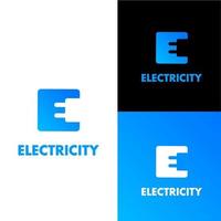 elektriciteitslogo-ontwerp in vierkante vorm, elektriciteitsstekkerpictogram vector