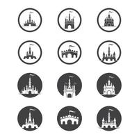 kasteel logo afbeeldingen vector