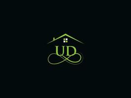 abstract gebouw ud logo vector, eerste ud echt landgoed bedrijf logo vector