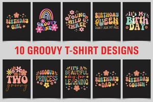 groovy t overhemd ontwerp bundel vector