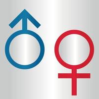 gendersymbool logo van geslacht en gelijkheid van mannen en vrouwen vector