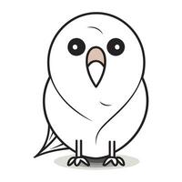 schattig uil vogel tekenfilm mascotte karakter vector illustratie.