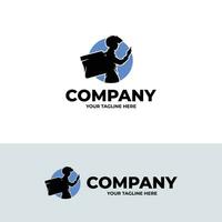 silhouet van snel levering logo ontwerp vector