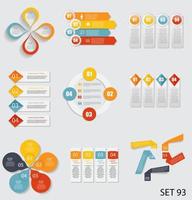 verzameling infographic-sjablonen voor bedrijven vector