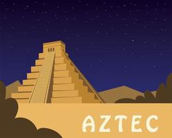 Mexicaanse piramide oude Azteekse pictogram ontwerp vector