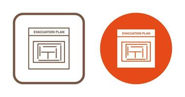 evacuatie plan vector icoon