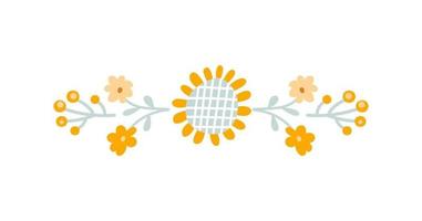 vector baby bloemen zomer scheidingsbanner