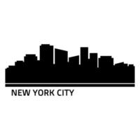 skyline van new york geïllustreerd op witte achtergrond vector