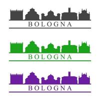 skyline van bologna geïllustreerd op witte achtergrond vector
