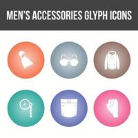 herenaccessoires vector icon set