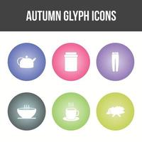 unieke herfst vector icon set