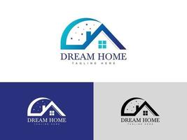 droom huis logo vector sjabloon