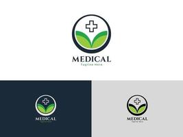 medische gezondheid natuurlijke logo vector sjabloon