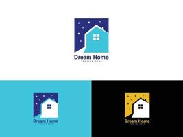 droom huis logo vector sjabloon