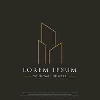 logo ontwerp voor een modern en luxueus appartement gebouw of gastgezin. logo voor bedrijf, echt landgoed, hotels en architectuur. vector