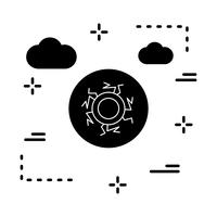 vector oog bloed pictogram