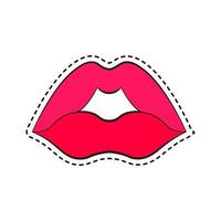 vrouwen lip gebaren patches vector