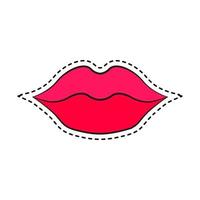 vrouwen lip gebaren patches vector