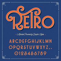 Retro Vintage grafische stijl alfabet