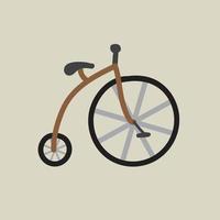 doodle uit de vrije hand schets tekening van een fiets plat ontwerp. vector