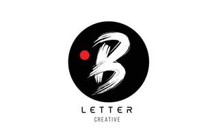 letter alfabet b grunge grungy borstel ontwerp voor logo bedrijf icon vector