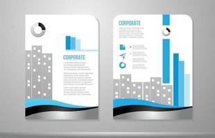 blauwe sivler grijze flyer brochure poster pamflet omslag ontwerp lay-out vector
