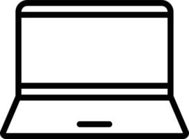 lijn pictogram voor laptop vector