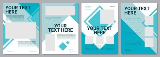 sjabloon voor donker turquoise bedrijfsbrochure vector