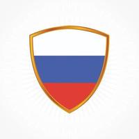 rusland vlag vector met schild frame