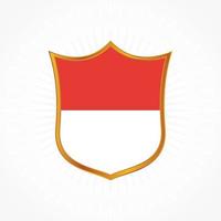 indonesië of monaco vlag vector met schild frame