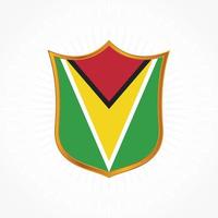 Guyana vlag vector met schild frame